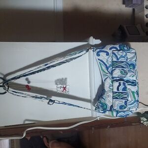 Vera Bradley Peacock Teal Small Shoulder Bag Vintage Retired